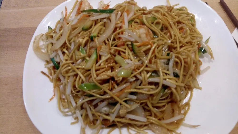 Nouilles Sautées Aux Crevettes